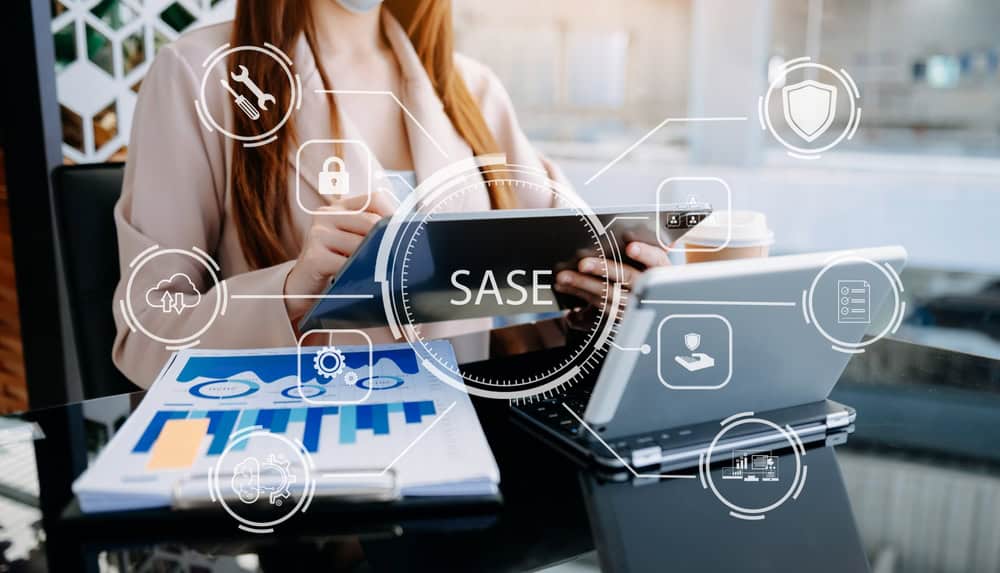A user at an edge site with a virtual overlay of SASE and related edge security concepts A user at an edge site with a virtual overlay of SASE and related edge security concepts