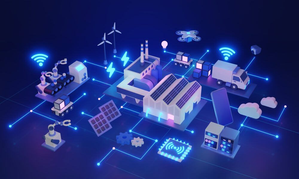 An illustration showing various use cases and benefits of edge computing
