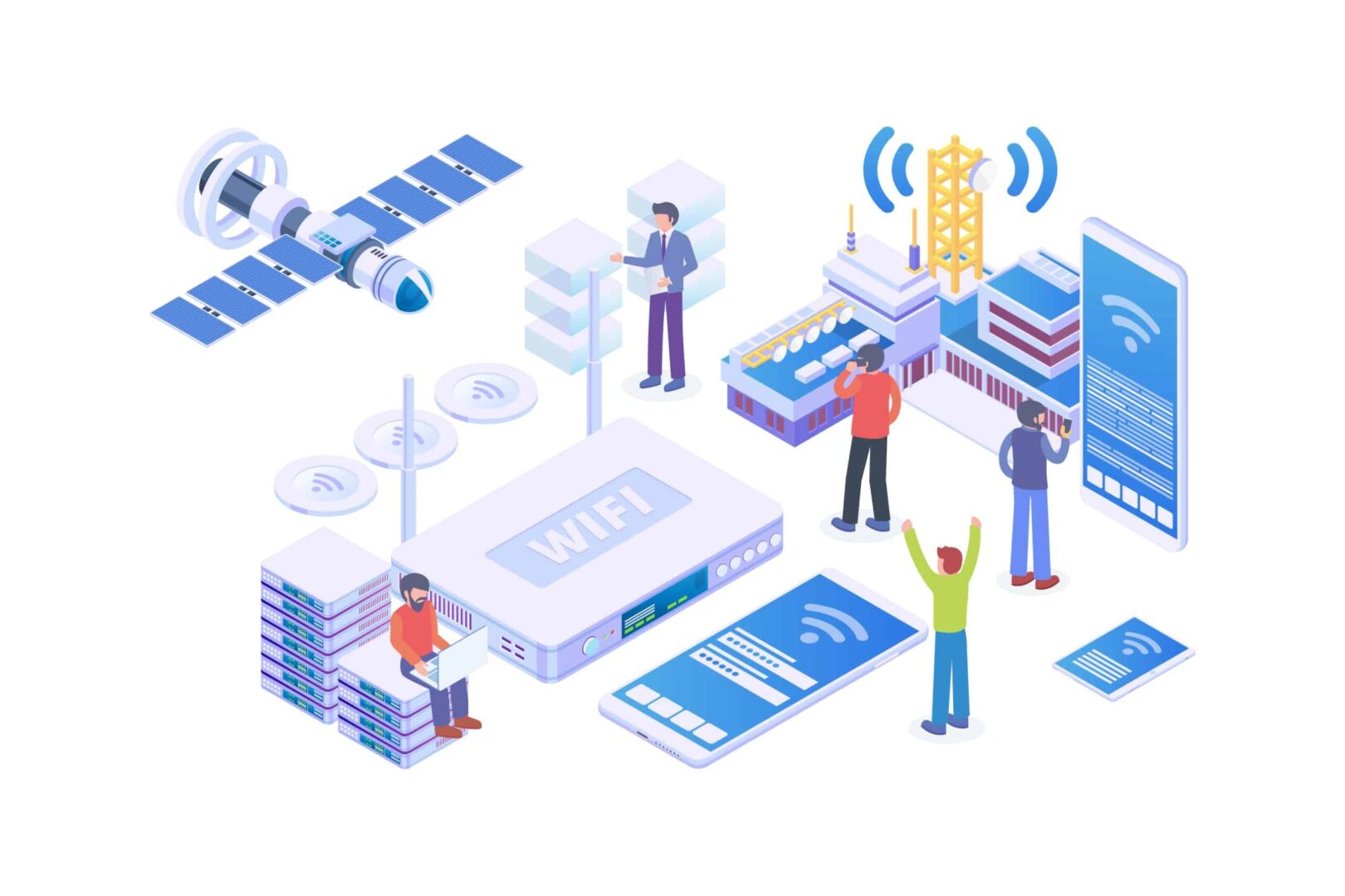 Illustration of a variety of devices connected to a complex enterprise WAN that needs SD-WAN benefits like centralized orchestration and enhanced security. Illustration of a variety of devices connected to a complex enterprise WAN that needs SD-WAN benefits like centralized orchestration and enhanced security.